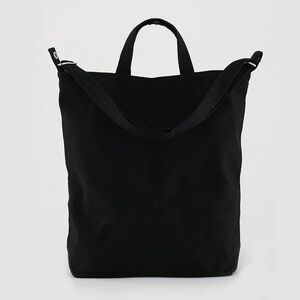 Baggu Duck Bag Canvas Tote- Black Cotton North-South Tall Tote Bag